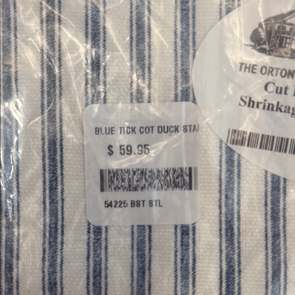 Vermont Country Store Heavy Cotton Duck Shower Curtain Stall - Picture 4 of 4